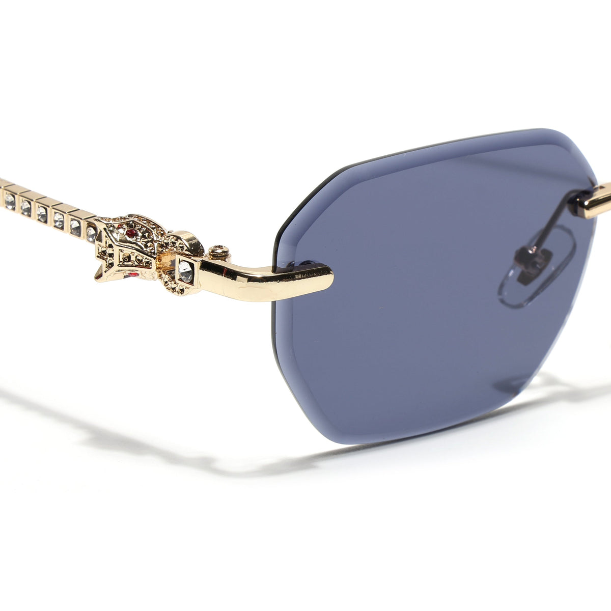 Essence Clarity Golden Rimless Sunglasses for Men and Women - Style 2527 - view 4