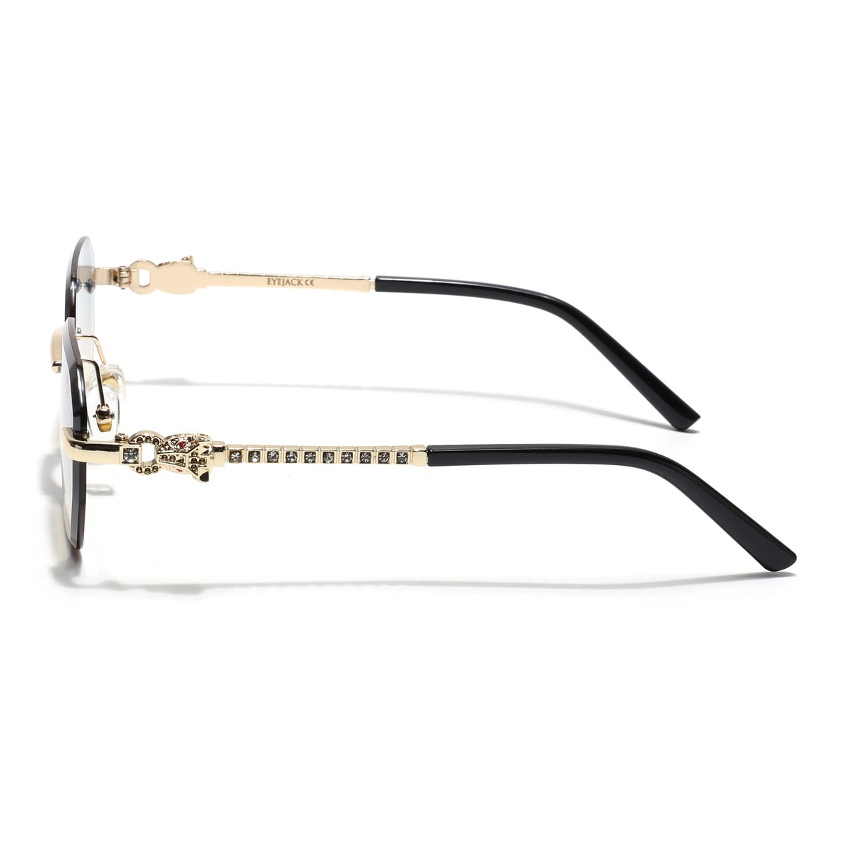Essence Clarity Golden Rimless Sunglasses for Men and Women - Style 2529 - view 9
