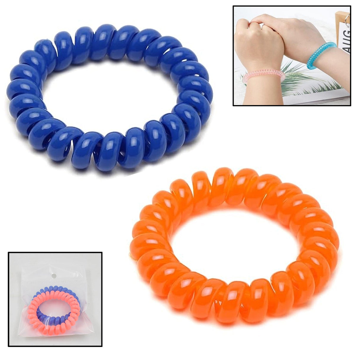 Telephone Wire Hair Bands Pack Of 2 Pc  Multicolour) HP DD