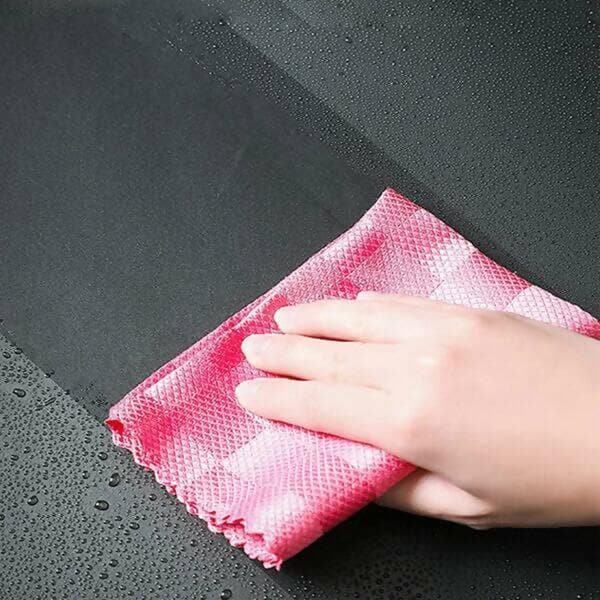 P-PLUS INTERNATIONAL Nanoscale Cleaning Cloths , Kitchens and Cars (Pack of 10 - Random Color) - HalfPe