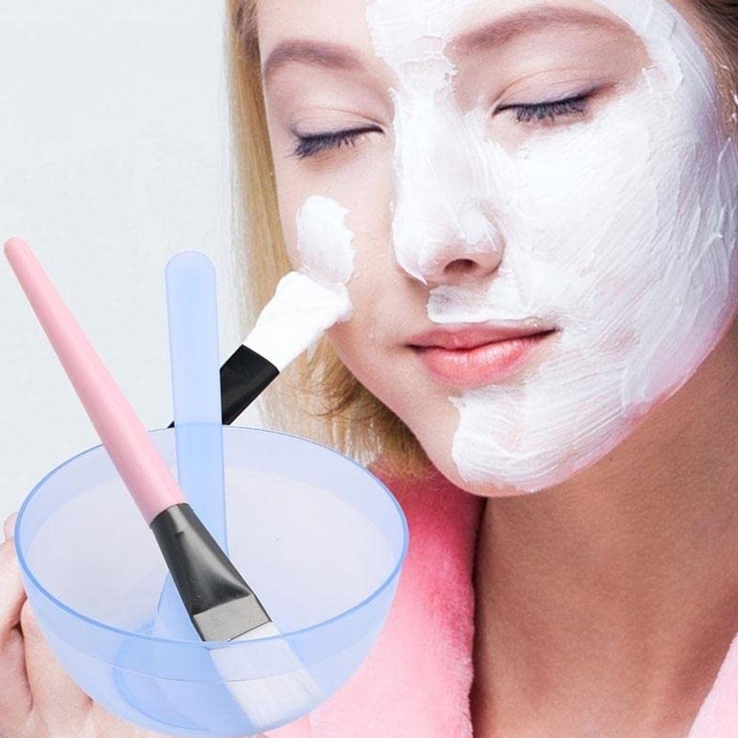 Facial Mask Bowl Set For Girls Use ( 6 Pcs Set )