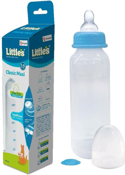 Little's classic mini blue feeding bottle of 120 ml - HalfPe