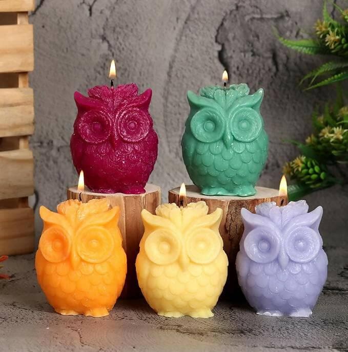 PROSPERRO LUMO by Parkash Candles Premium Owl Scented Candle - HalfPe