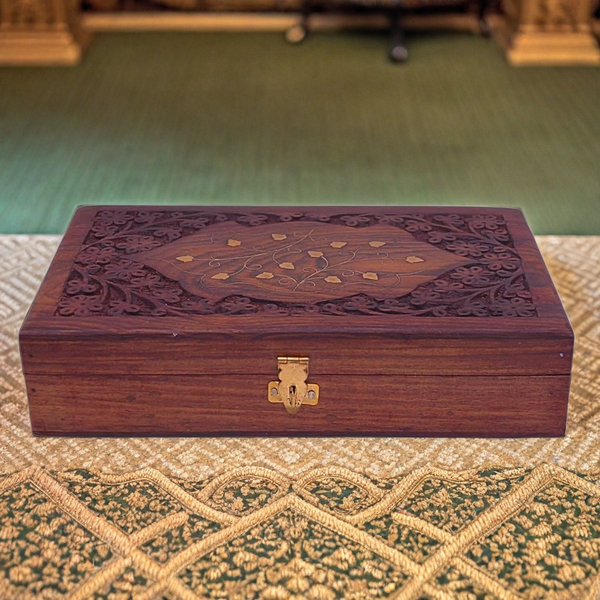 Santarms Sheesham Wood Jewellery Box (Brown)