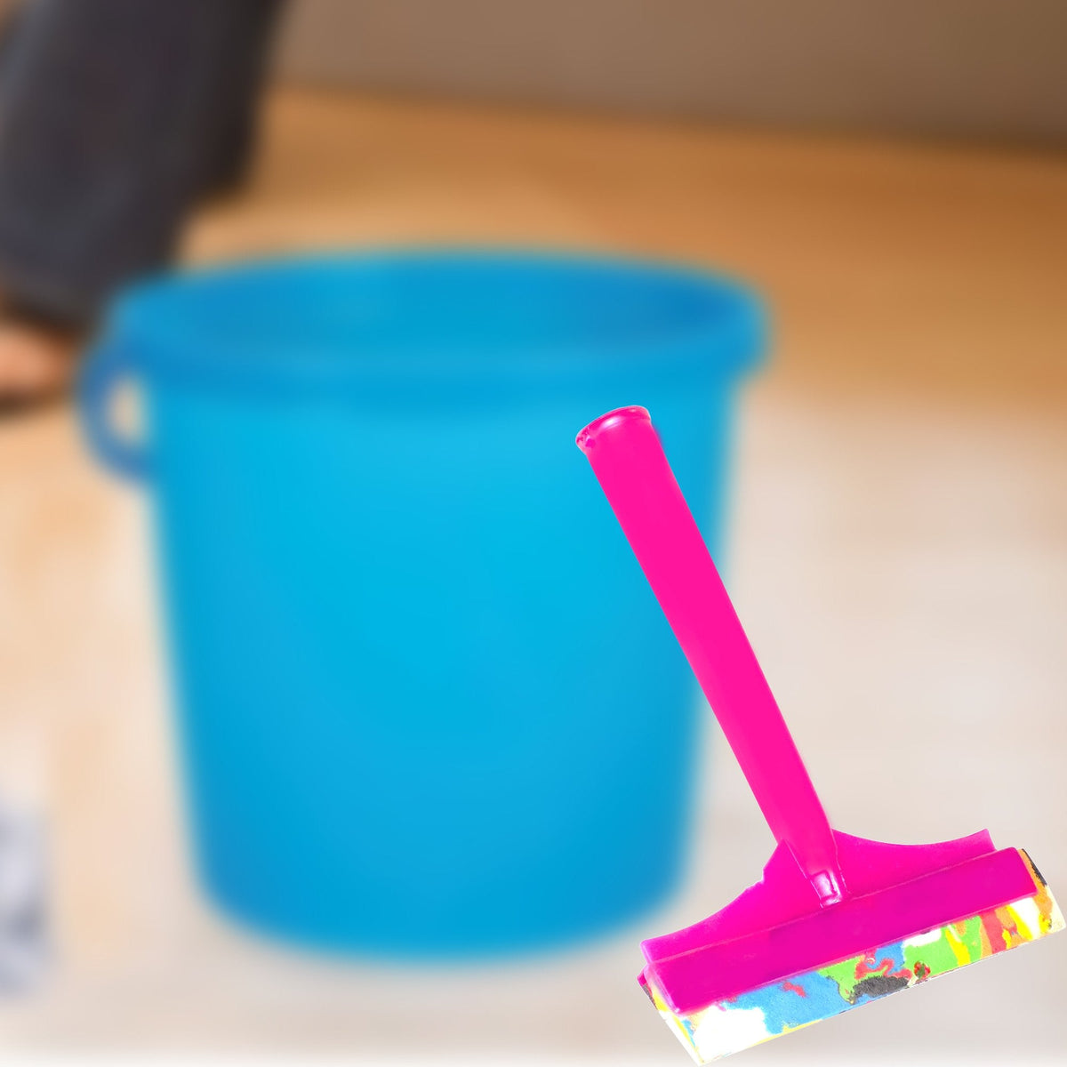 Premium Quality Foam Plastic Handle Bathroom Floor Cleaning Wiper HP DD