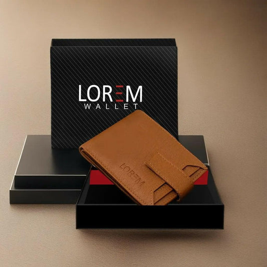 Lorem Tan Removable Card Slot Bi-Fold Faux Leather 7 ATM Slots Wallet For Men - HalfPe