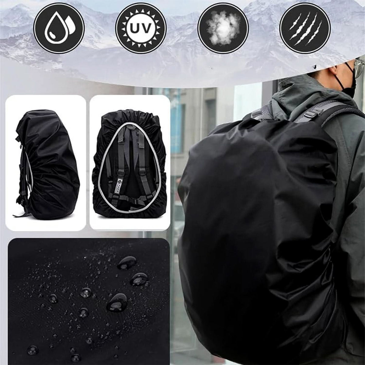 Waterproof Small Size Backpack Rain Cover (1 Pc) HP DD