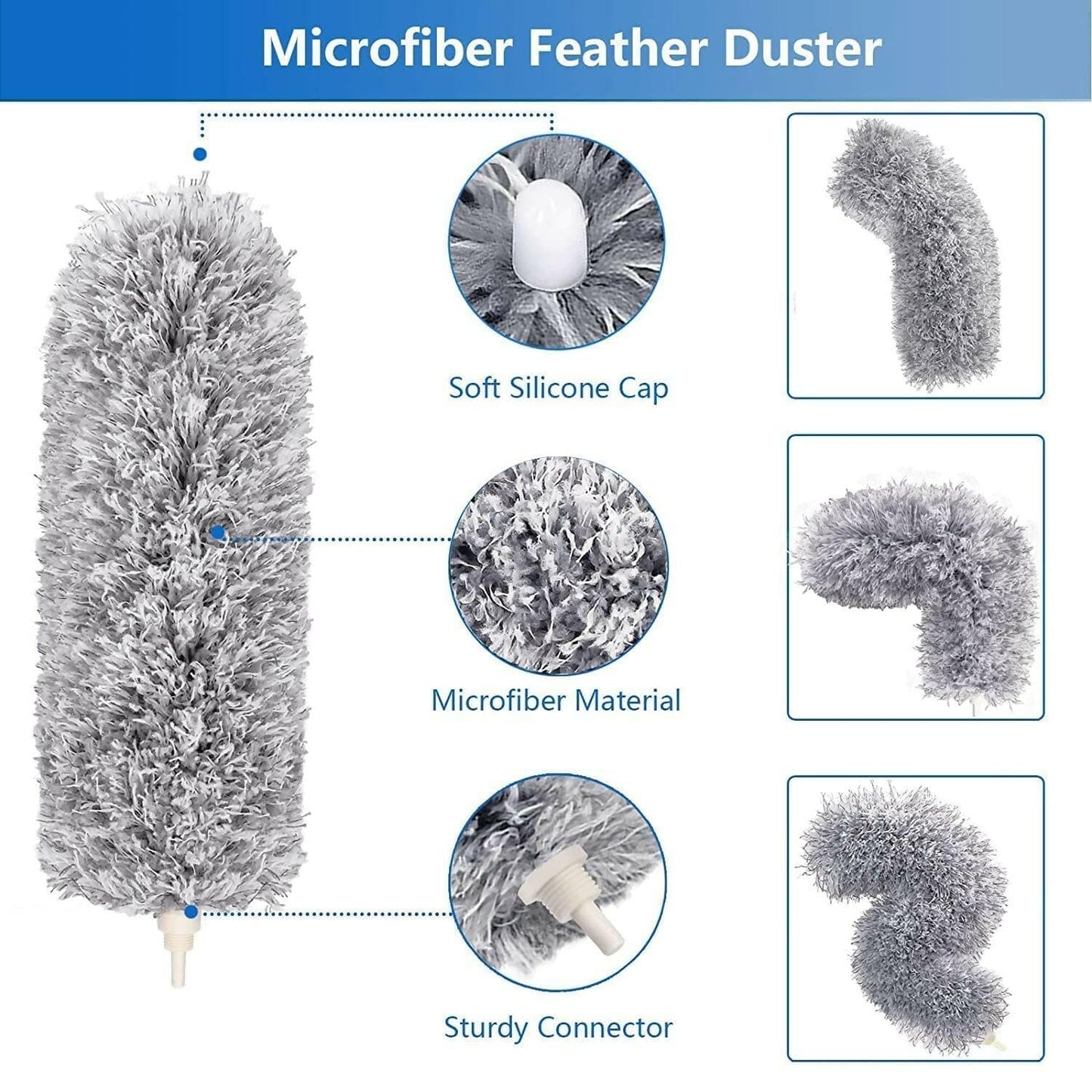 Cleaning Duster Flexible Fan mop for Quick and Easy Cleaning of Home, Kitchen, Car, etc - HalfPe