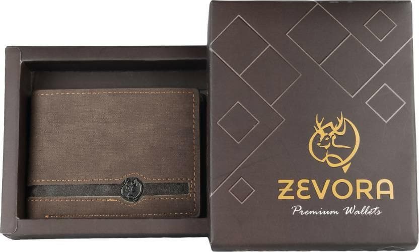 Formal Trendy Brown Genuine Leather Wallet (4 Card Slots) - HalfPe