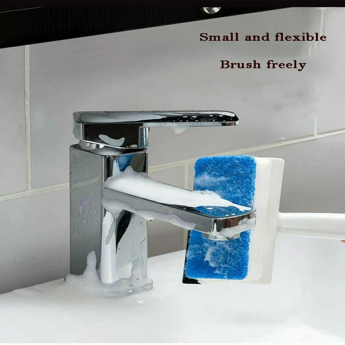 2-in-1 Glass Wiper & Cleaning Brush – Double-Sided Tool for Mirrors, Tiles, Windows & Pots. HP DD