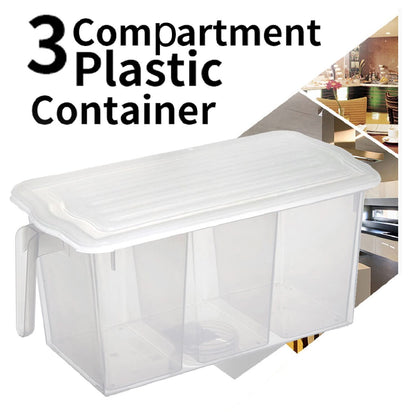 3-in-1 Airtight Refrigerator Organizer Box with Handle