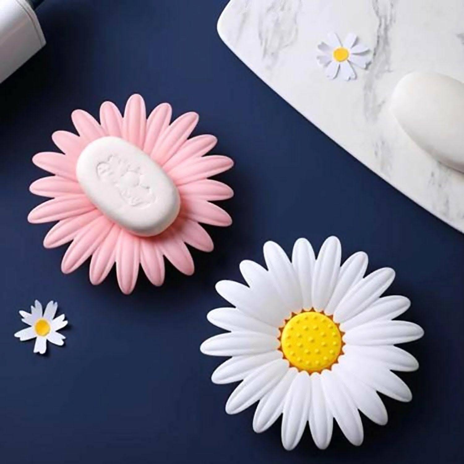 Flower Shape Portable Soap Dish Holder (Set of 3) - HalfPe