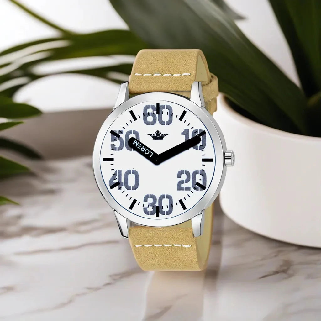 LOREM White Professional Look Analog Watch For Men LR62