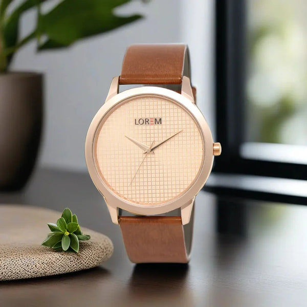 LOREM Rose Gold Casual Analog Watch For Men LR34