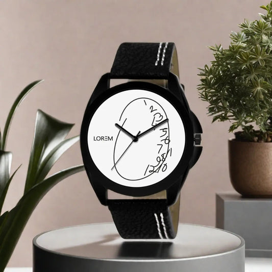 LOREM White Attrective Analog Watch For Men LR55