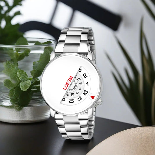 LOREM White Attrective Analog Watch For Men LR106