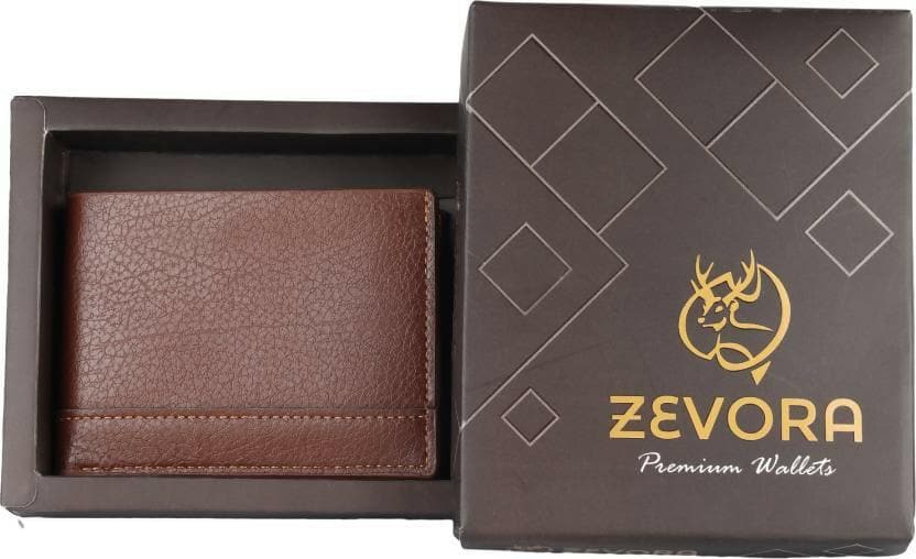 ZEVORA Men Casual, Travel, Trendy Genuine Leather Wallet (3 Card Slots) - HalfPe