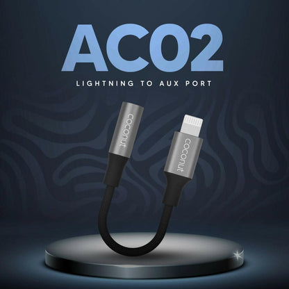 AC02 Lightning to 3.5mm AUX Adapter Connector, High Quality Audio Lightning to Jack (Pack Of 2) - HalfPe