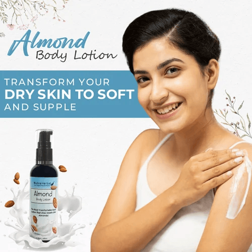 Almond body lotion (milk) | NUTRAHERBAL (Pack of 2) - HalfPe