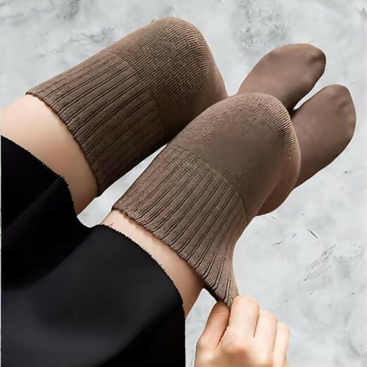 Cozy Woolen Thigh High Socks for Women Knitted Thermal Winter Knee-High Stockings Warm Long Leg Warmers & Boot Socks for Girls