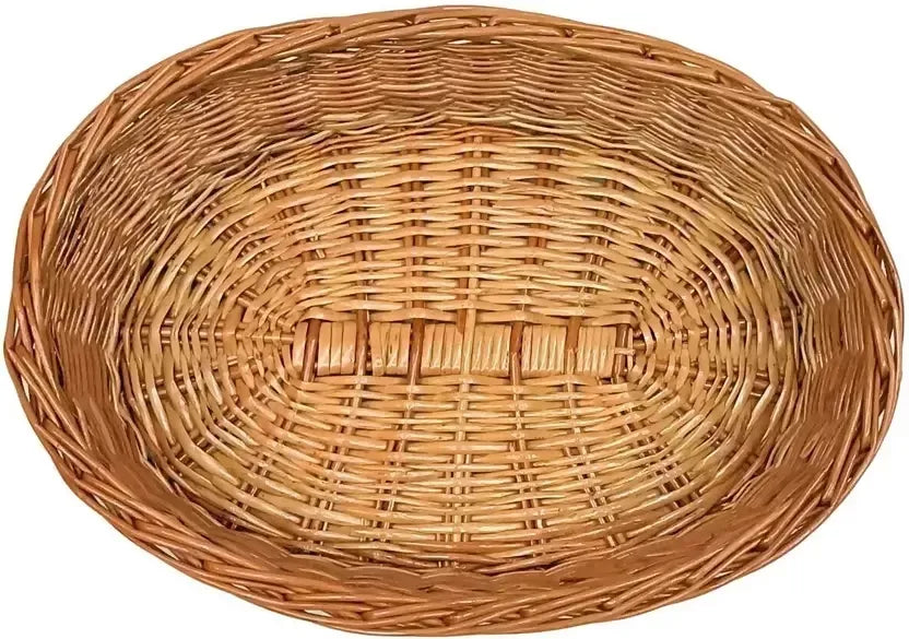 Full Cane Oval Deep Wicker Basket 15x10 Inch Multipurpose Handmade Basket JPS PRODUCTS (ACHSA)