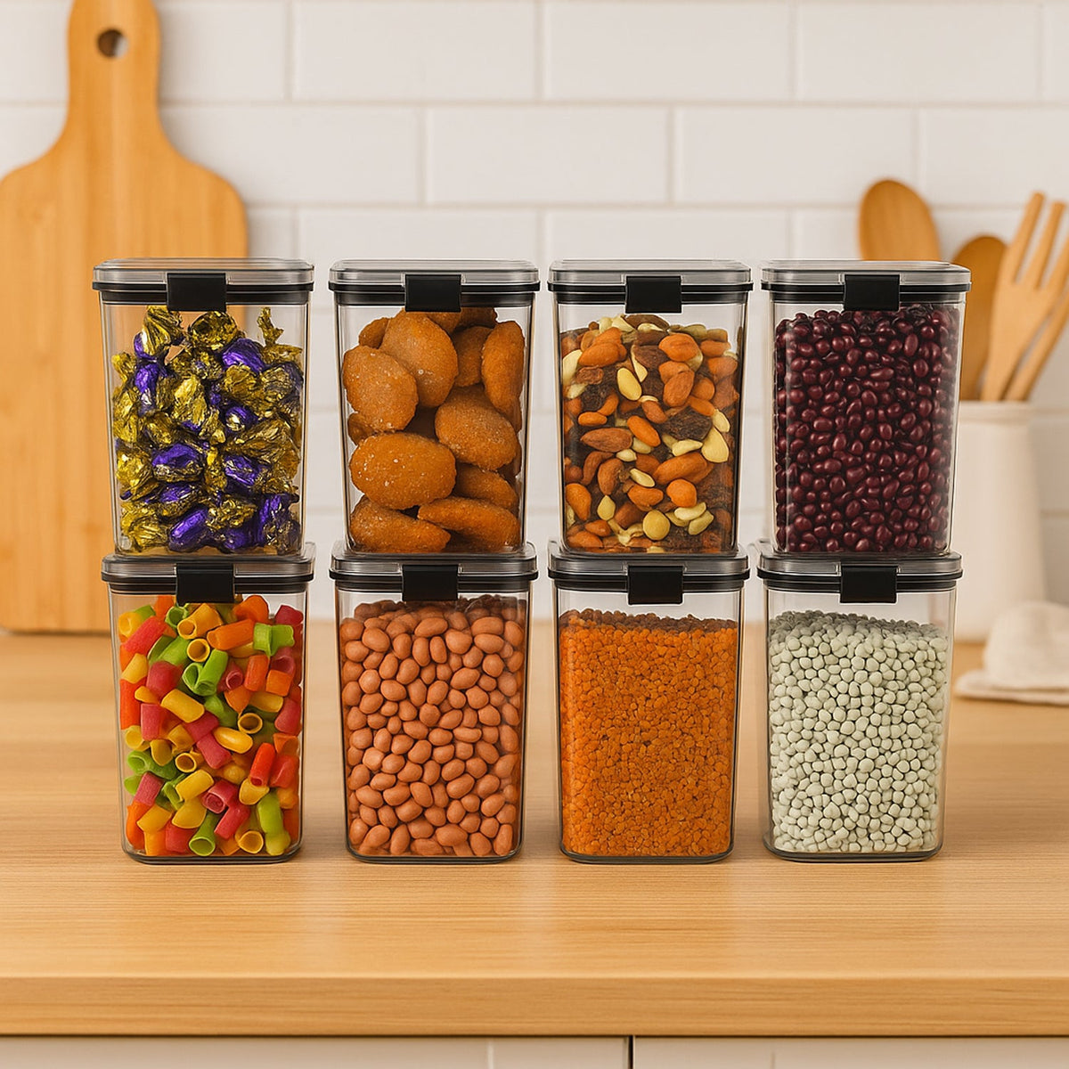 1200 Ml Airtight Lock  Lock Food Storage Container Set  2 Piece HP DD