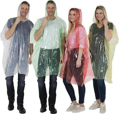 Rainwear Colorful Disposable Pocket Size Raincoat Unisex for Rainy Season - HalfPe