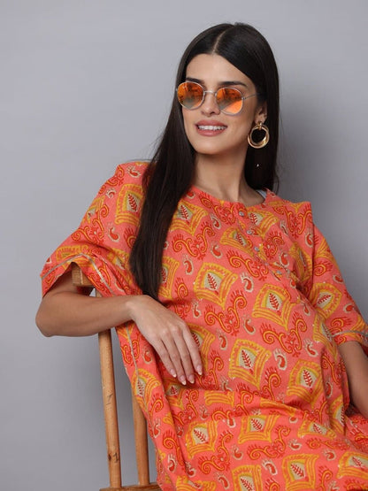 Azalea Maternity Kaftan Kurta Set With Nursing - MEW-AZLKK-S