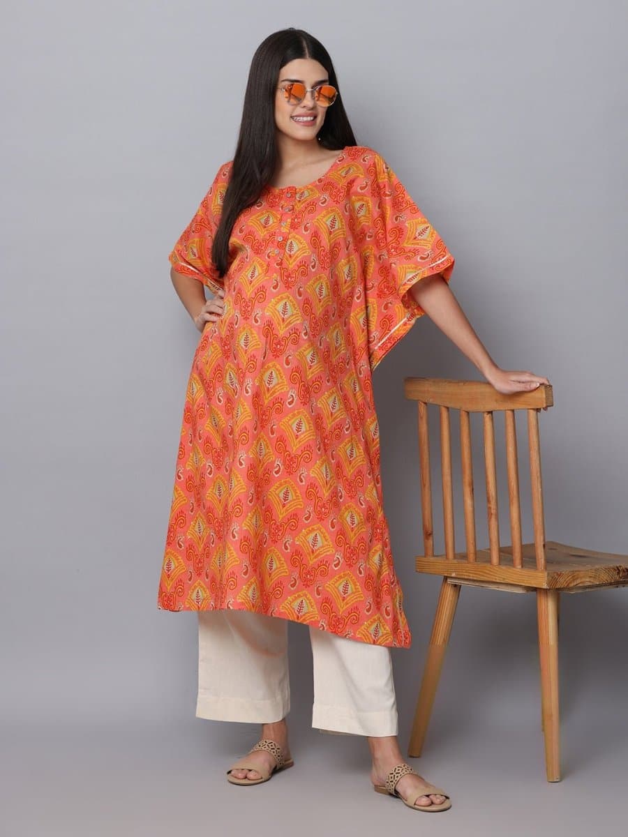 Azalea Maternity Kaftan Kurta Set With Nursing - MEW-AZLKK-S