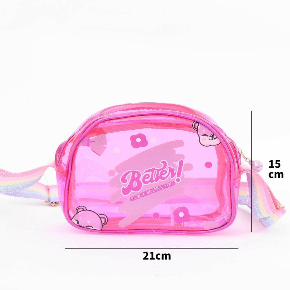 Bear Fancy Side Sling Bag (Pink) - HalfPe