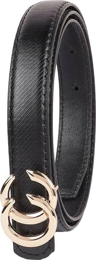 ZEVORA Women Casual, Evening, Formal Black Genuine Leather Belt - HalfPe