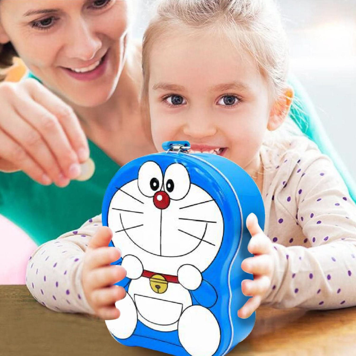Cartoon Character Metal Piggy Bank Coin Box Money Box HP DD