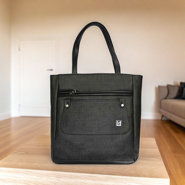 Black Utility Tote Office Bag – Perfect for Work & Everyday Use