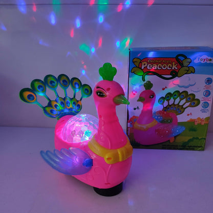 Musical Dancing Peacock Toy with Flashing Lights and Realistic Sounds Kids / Toddlers Toy ( multi-color) - HalfPe