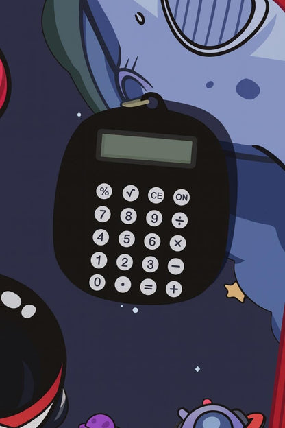 Astronaut Theme Large Capacity EVA Pencil Case with Calculator with Zippered Hard Shell Stationery Organizer for Kids JR Enterprise