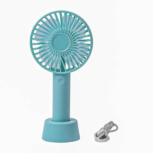 Mini Portable USB Hand Fan | Rechargeable Battery (Blue) - HalfPe