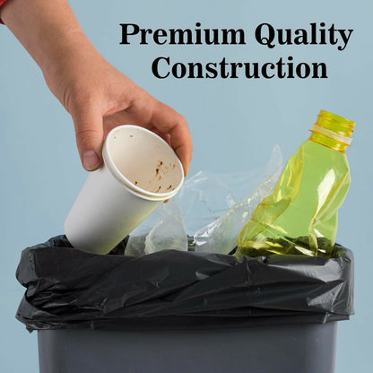Heavy-Duty Large Black Trash Bags 55 Gallon Sturdy & Tear-Resistant Garbage Bags for Commercial, Lawn & Leaf Use (Pack of 100)