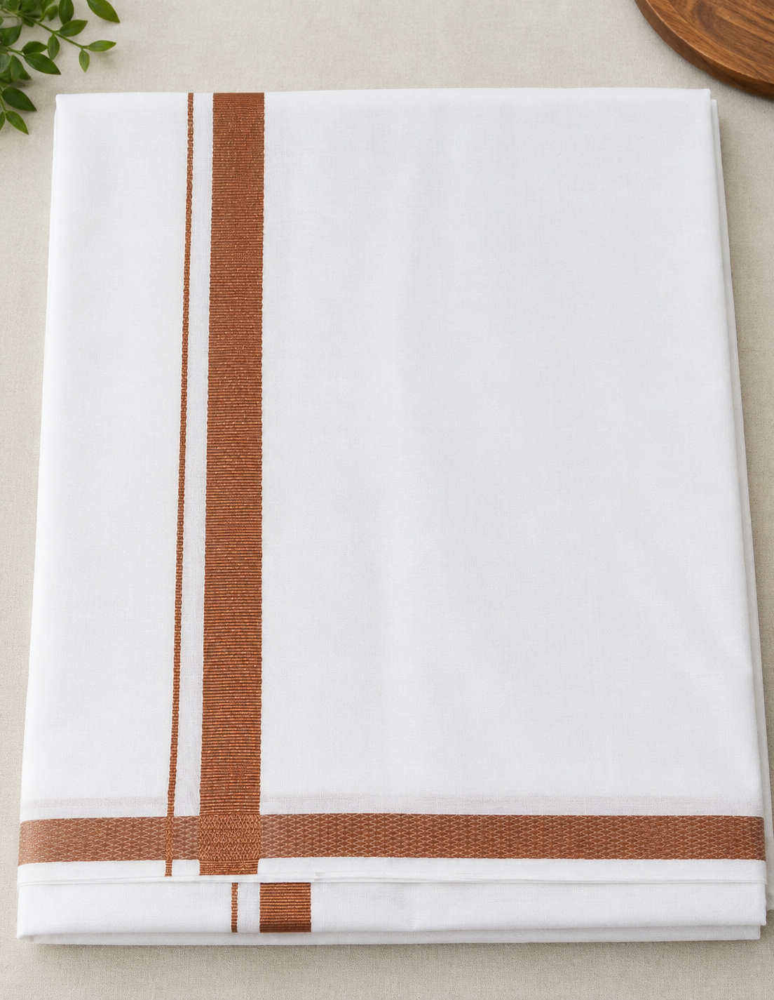 Traditional Men’s Dhoti with Elegant Border – 2 Meter