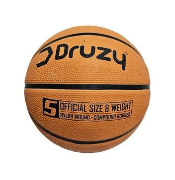 Druzy Gripster-5# Basketball-Rubber Moulded-Multi Design HalfPe - FW -TPT