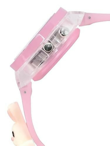 Kids 3D LED Light Analog Watch for Girls | Multi-Color Silicone Strap Cute Wrist Watch (Age 3–13)