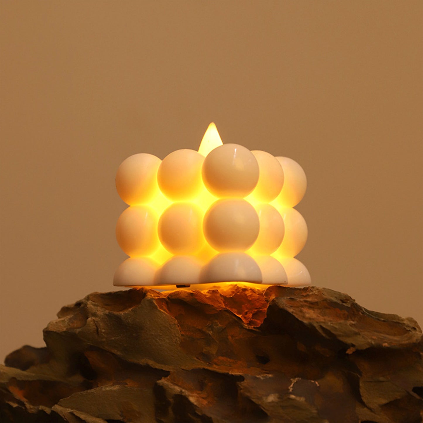 Decorative LED Bubble Candles – Flameless Tealight Candles with Warm Glow for Home(6 Pc  Set)