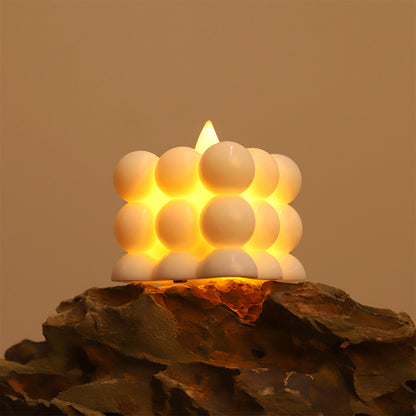 Decorative LED Bubble Candles – Flameless Tealight Candles with Warm Glow for Home(6 Pc  Set)
