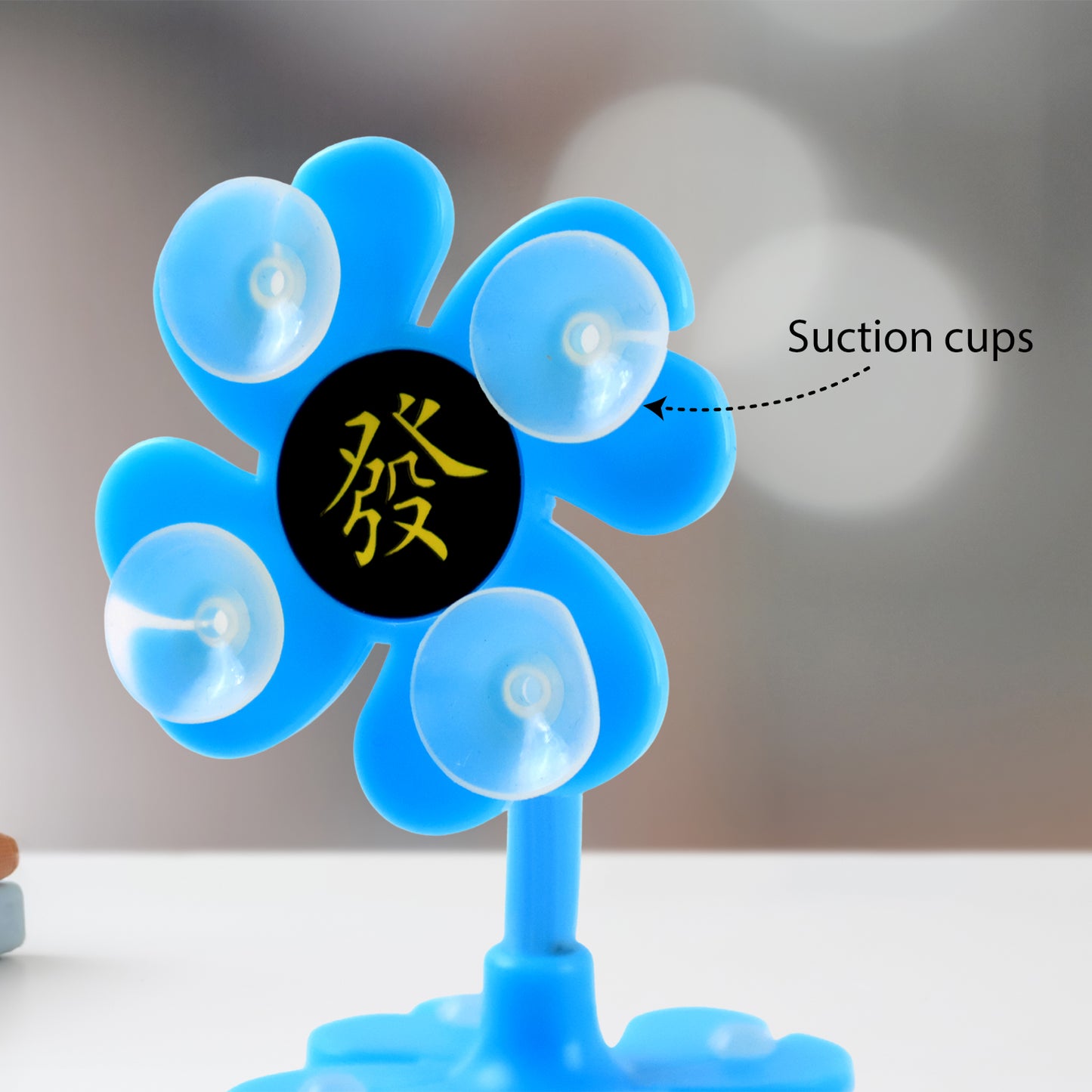 360 Rotatable Flower Shape Cellphone Holder Car  Mount Sucker Stand (Multicolored With Box))