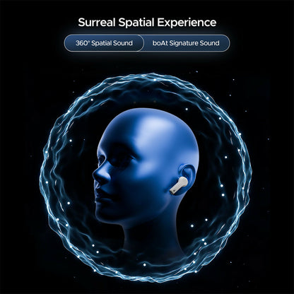 boAt Nirvana Space TWS Earbuds with 360º Spatial Audio & 32dB ANC Halfpe Deals