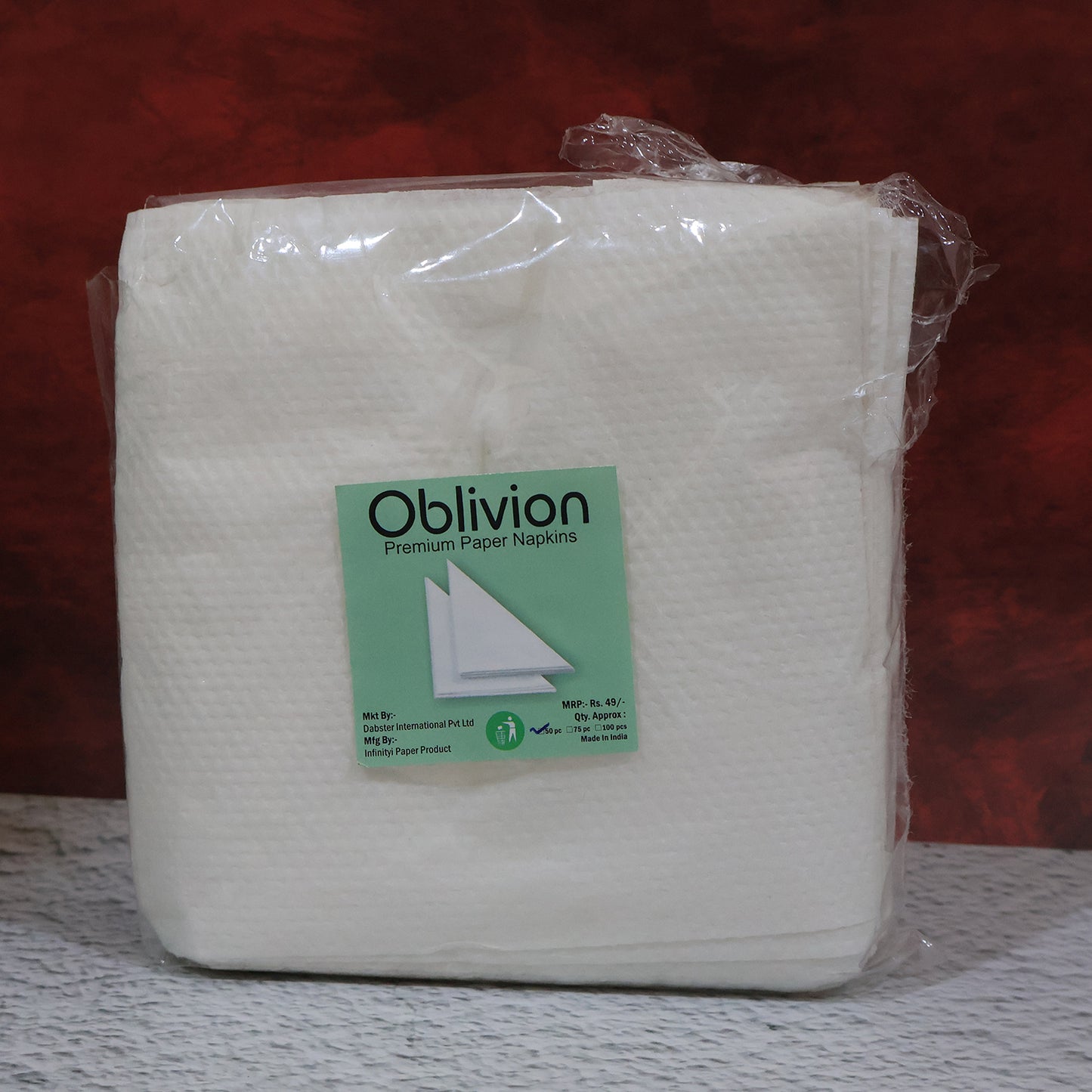 Soft  Absorbent Disposable Tissue Paper  Napkins Set (50 Pc)