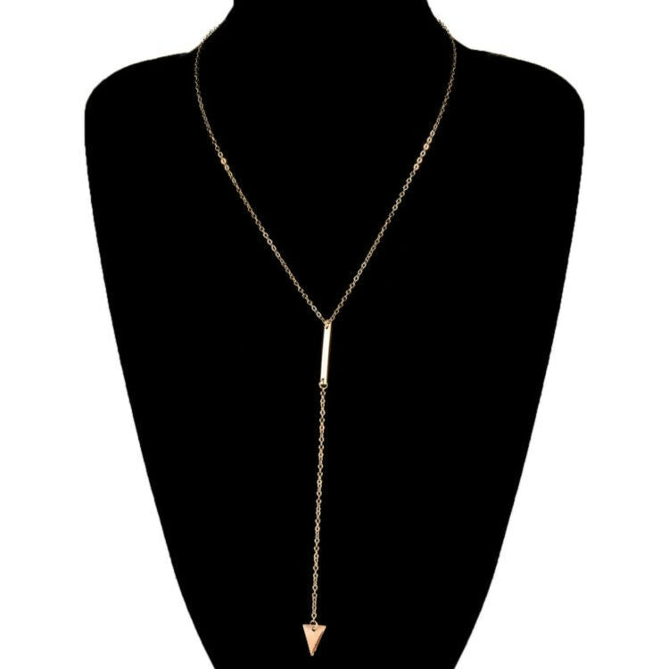 Minimalist Gold Layered Necklace Combo with Swan Charm & Geometric Drop Pendant pinapes