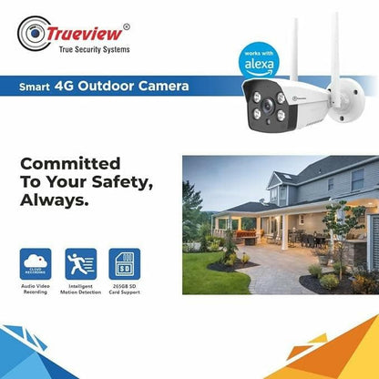 True View 4G bullet security camera for home / shop / Construction site (3 MP, Sim Based and LAN Based Camera) - HalfPe