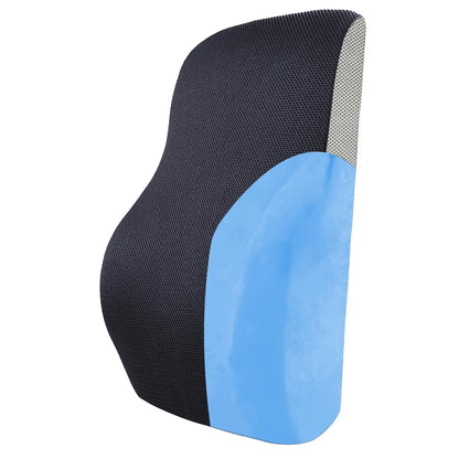 Sleepsia Memory Foam Back Support for Office Chair | Lumbar Support for Office Chair, Car Seat Back Support,(Gel Infused, Black/Grey)