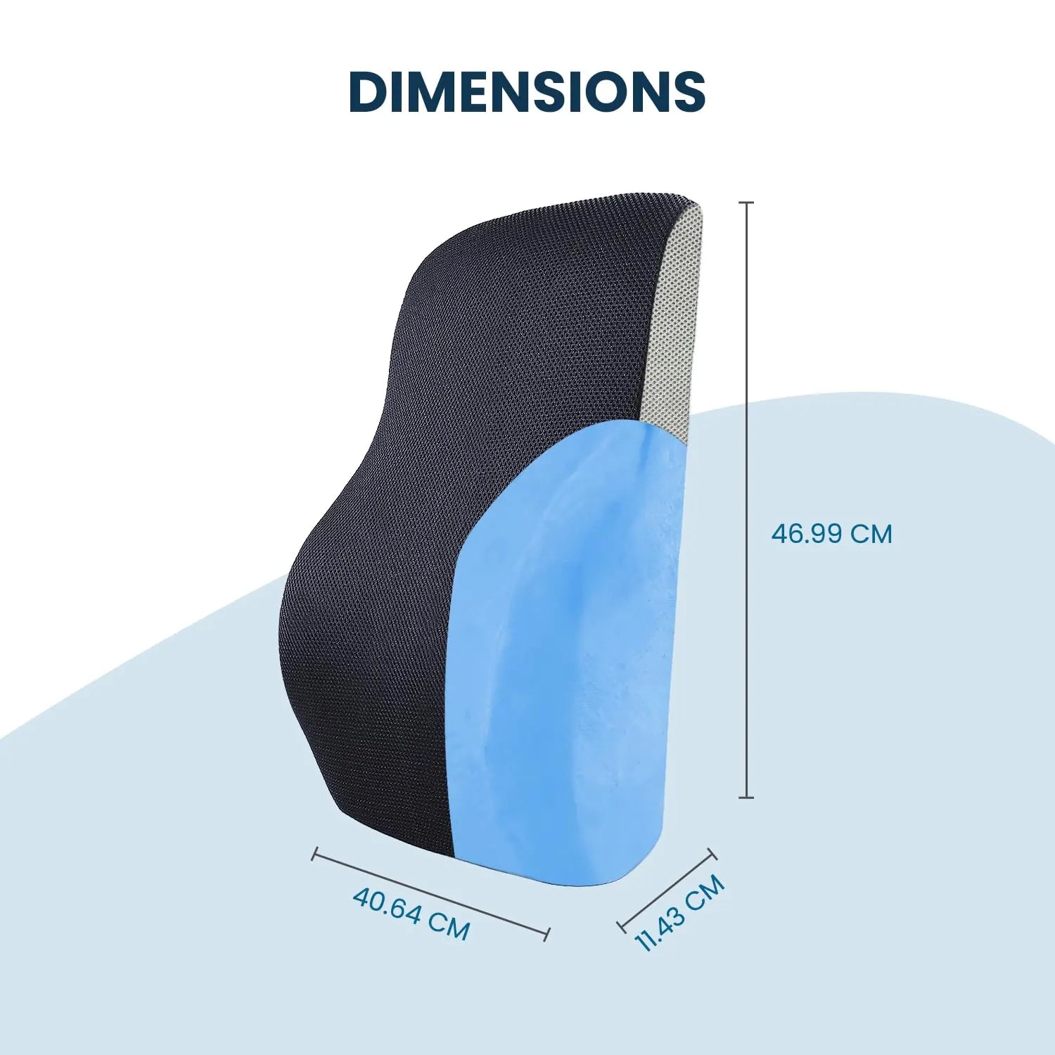 Sleepsia Memory Foam Back Support for Office Chair | Lumbar Support for Office Chair, Car Seat Back Support,(Gel Infused, Black/Grey)