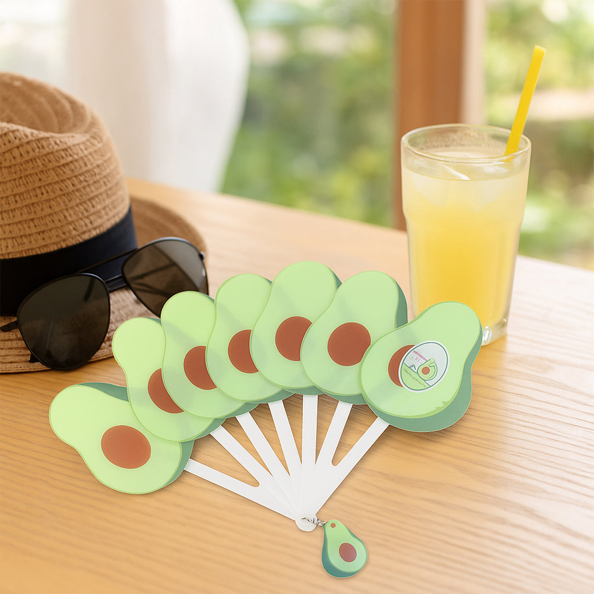 Foldable Pocket Fan with Keychain – Compact Handheld Fan for Travel, Outdoor, Office & Everyday Cooling  Mix Design (1 Pc)
